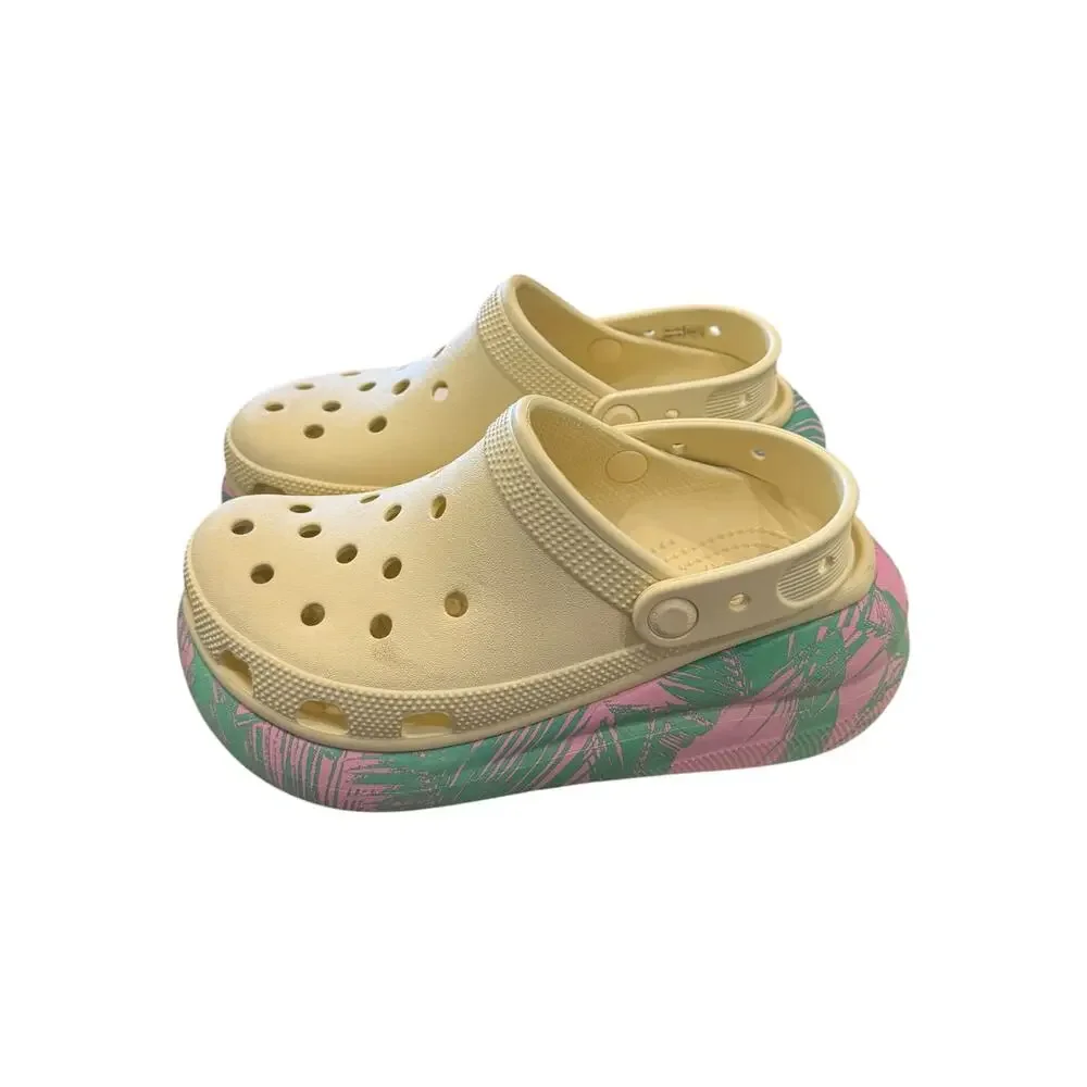 Crocs Classic Crush Clog Spring Break Vanilla M5 W7 Platform